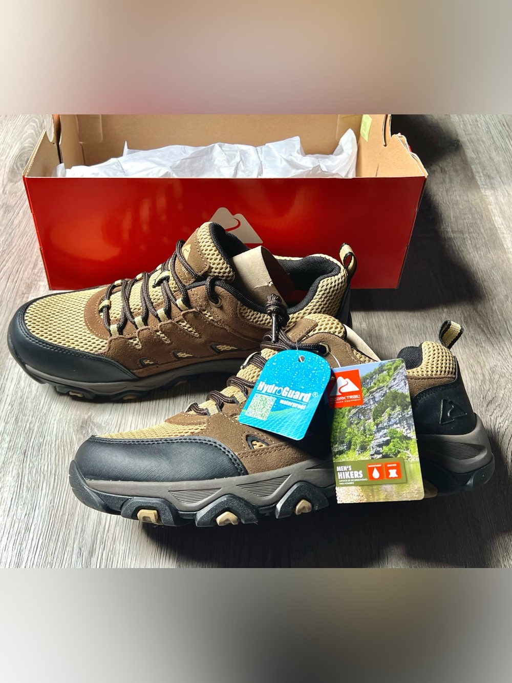 Ozark Trail Men’s “OT Hiker Low” Waterproof Hiking Shoes Size 11